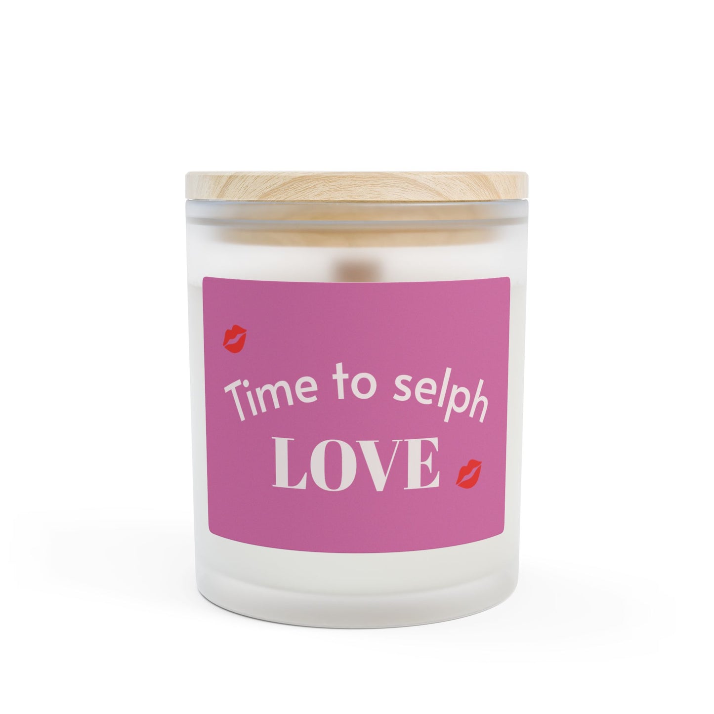 Love-Themed Frosted Glass Candle, Aromatherapy Candle, Gift for Her, Relaxation Candle, Cozy Candle, Self-Love Gift, Home Decor